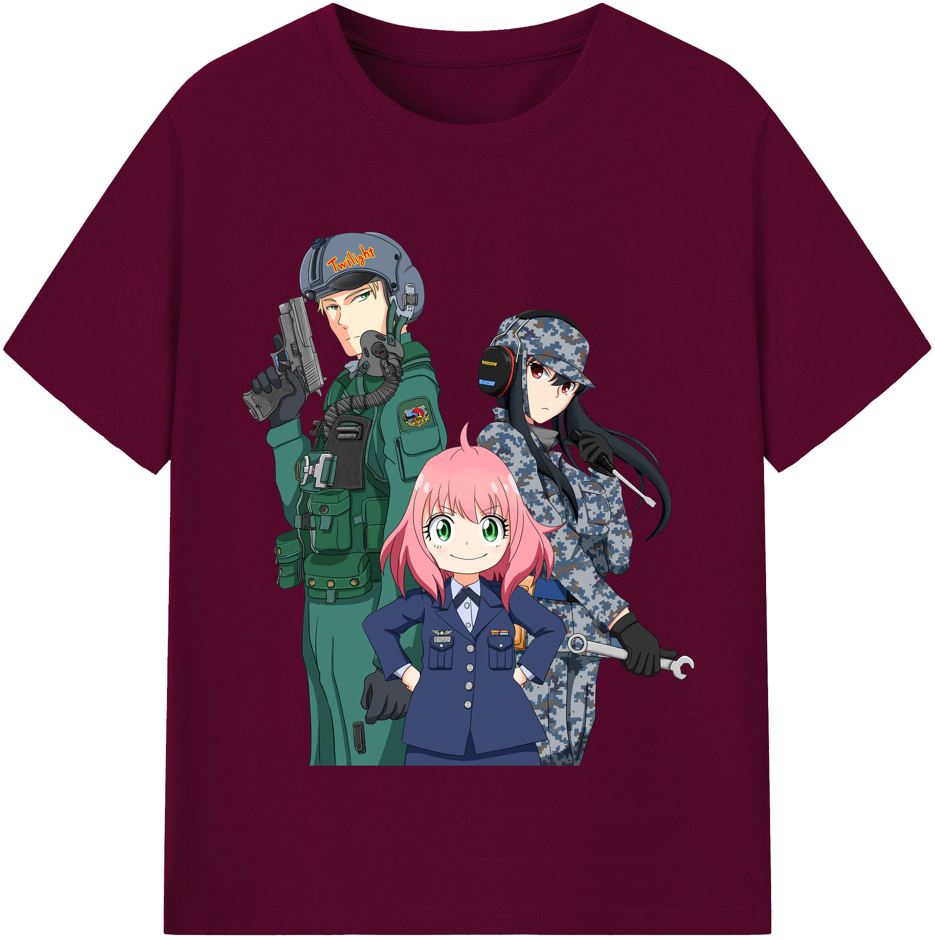 （画像用） SPY×FAMILY间谍家家酒 レディースカジュアルプリントTシャツ（綿100％）